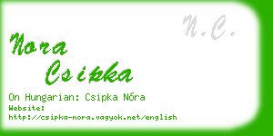 nora csipka business card